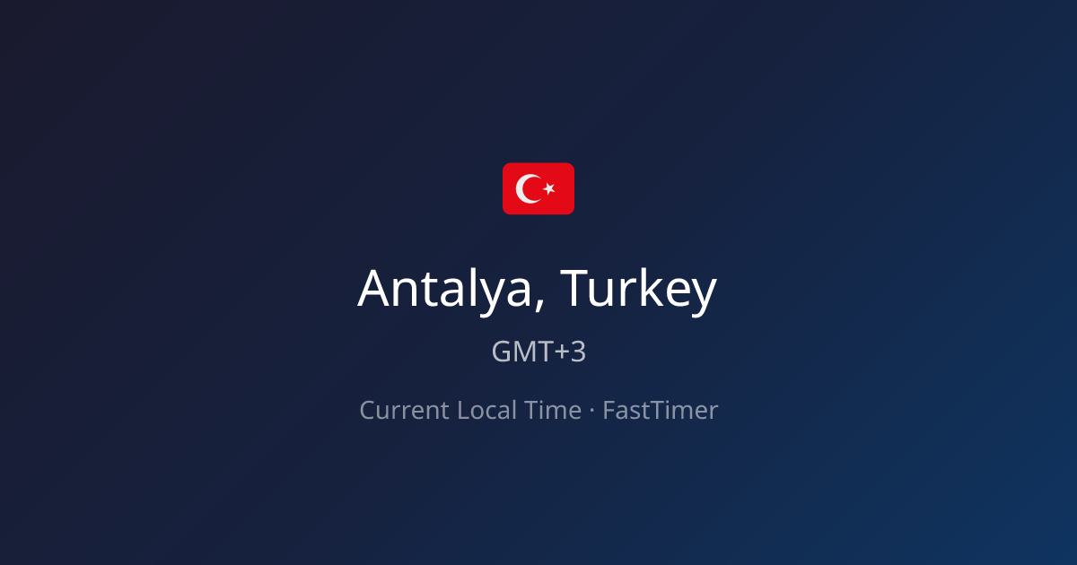 Current Time in Antalya, Turkey – Live Clock | FastTimer