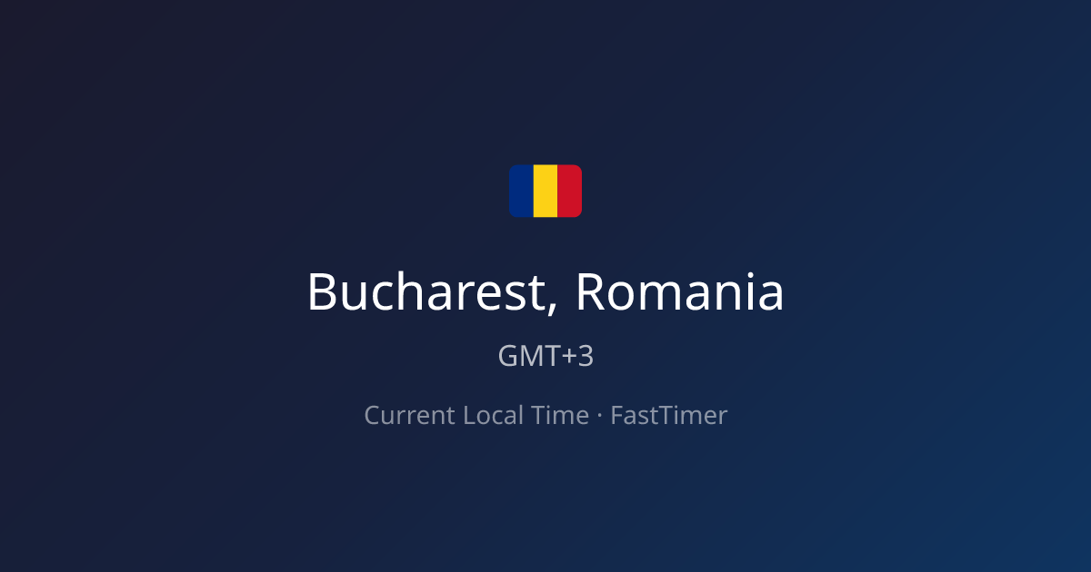 Current Time in Bucharest, Romania – Live Clock | FastTimer