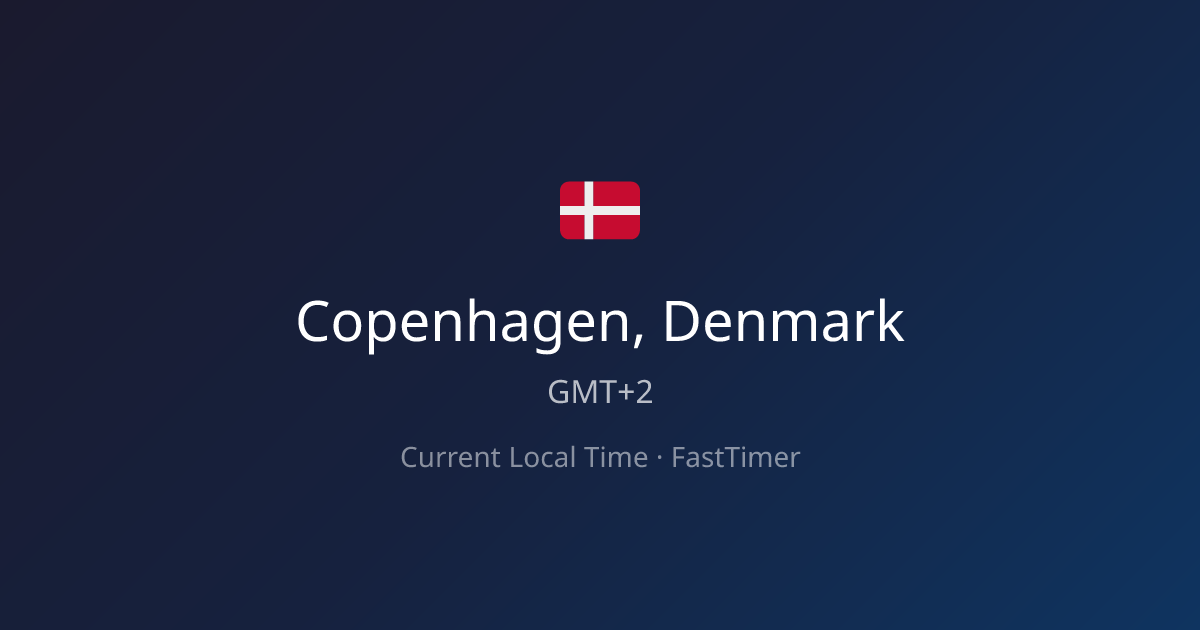 Current Time in Copenhagen, Denmark – Live Clock | FastTimer