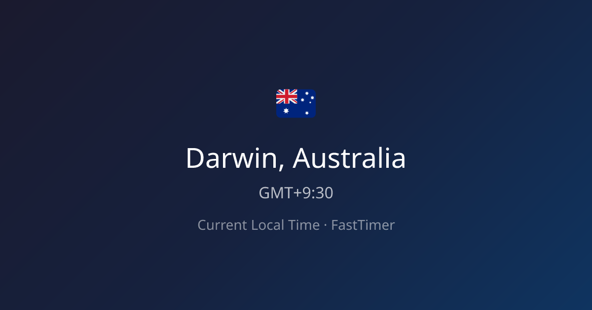 Current Time in Darwin, Australia – Live Clock | FastTimer