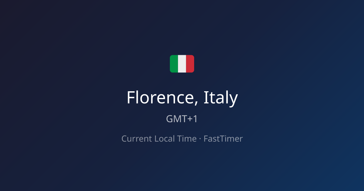 Current Time in Florence, Italy – Live Clock | FastTimer