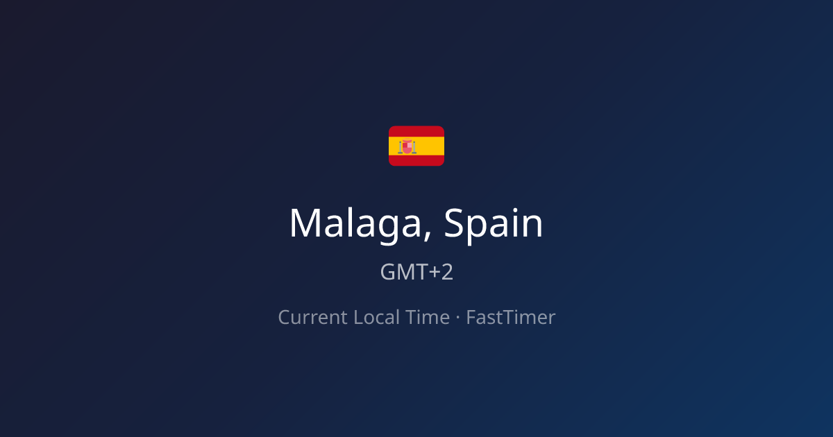 Current Time in Malaga, Spain – Live Clock | FastTimer