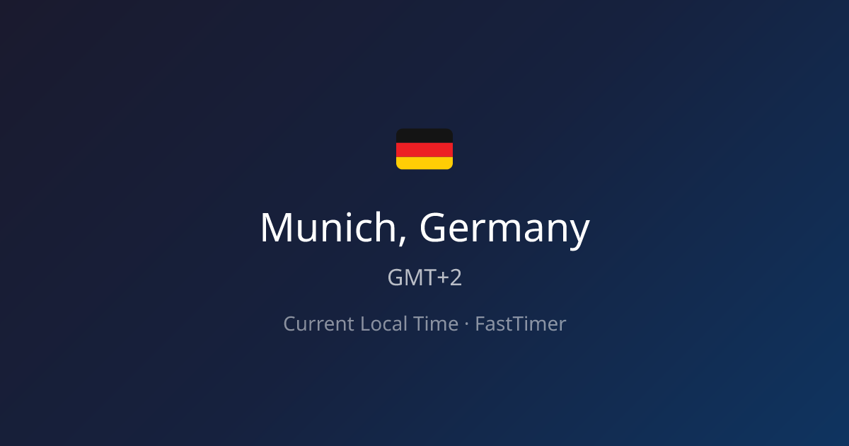 Current Time in Munich, Germany – Live Clock | FastTimer