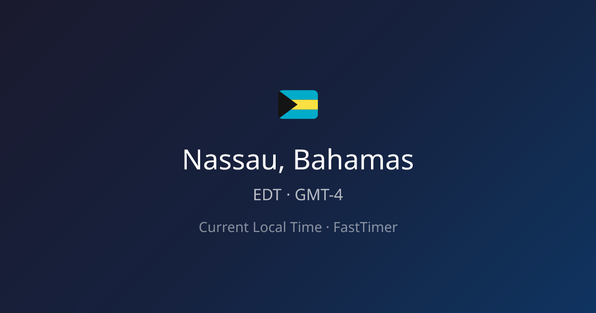 Current Time in Nassau, Bahamas – Live Clock | FastTimer