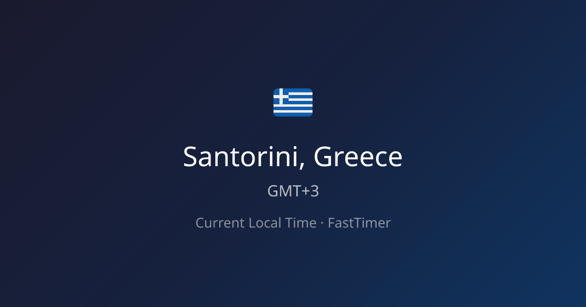Current Time in Santorini, Greece – Live Clock | FastTimer
