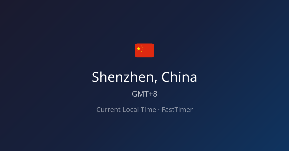 Current Time in Shenzhen, China – Live Clock | FastTimer